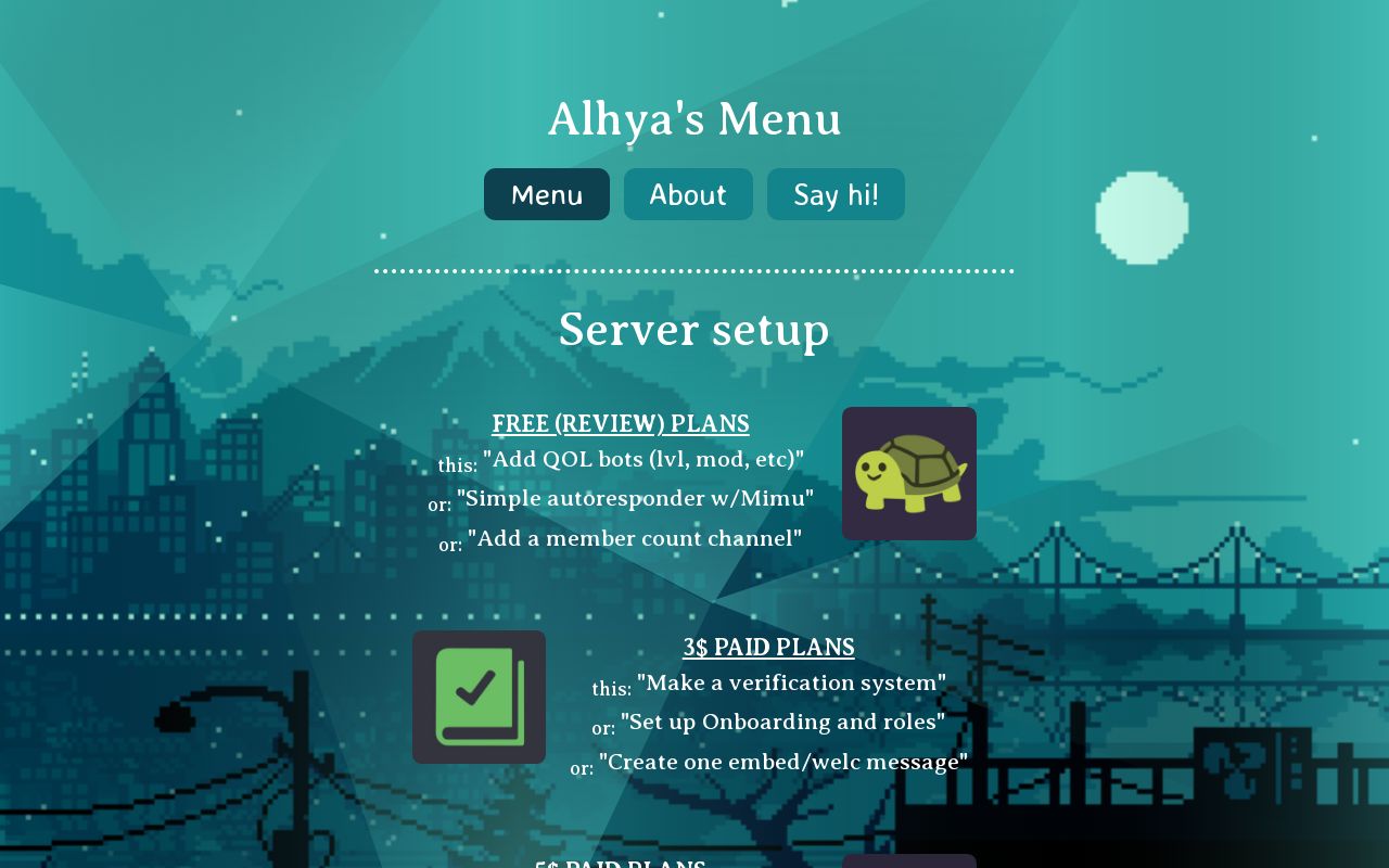 Menu Server menu-server